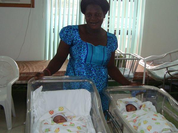 Mother with newborn babies